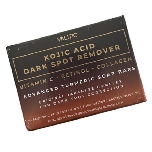 Valitic Kojic Acid Vitamin C Retinol Soap Bars Original Japanese Complex 2 Pack - Picture 1 of 2